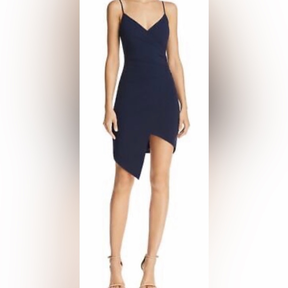 New SUNSET + SPRING A Bloomingdales Exclusive Dress Navy Blue Asymmetrical Dance